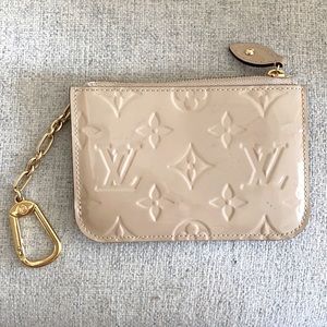 Beige Louis Vuitton Key Pouch
